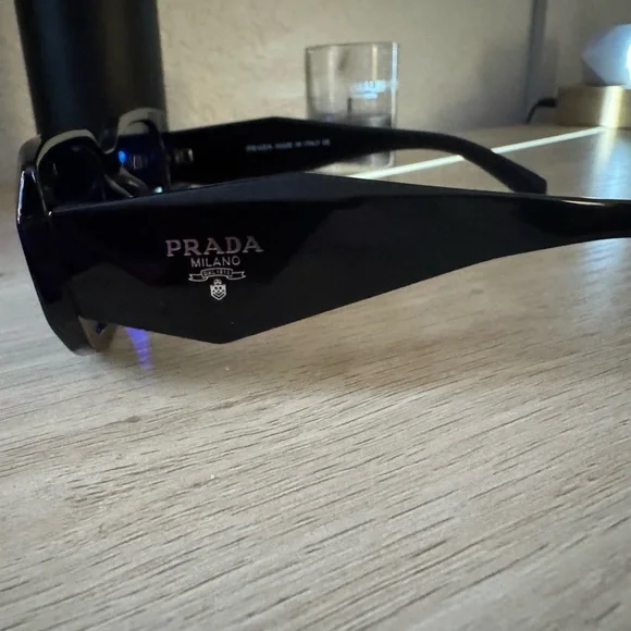Prada Black Oversized Rectangular Sunglasses - Picture 3 of 16